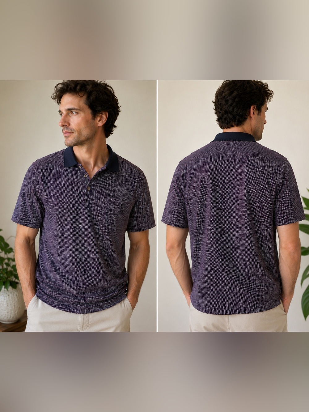 Banana Republic Performance Piqué Polo Shirt Men’s XL Burgundy Standard Fit